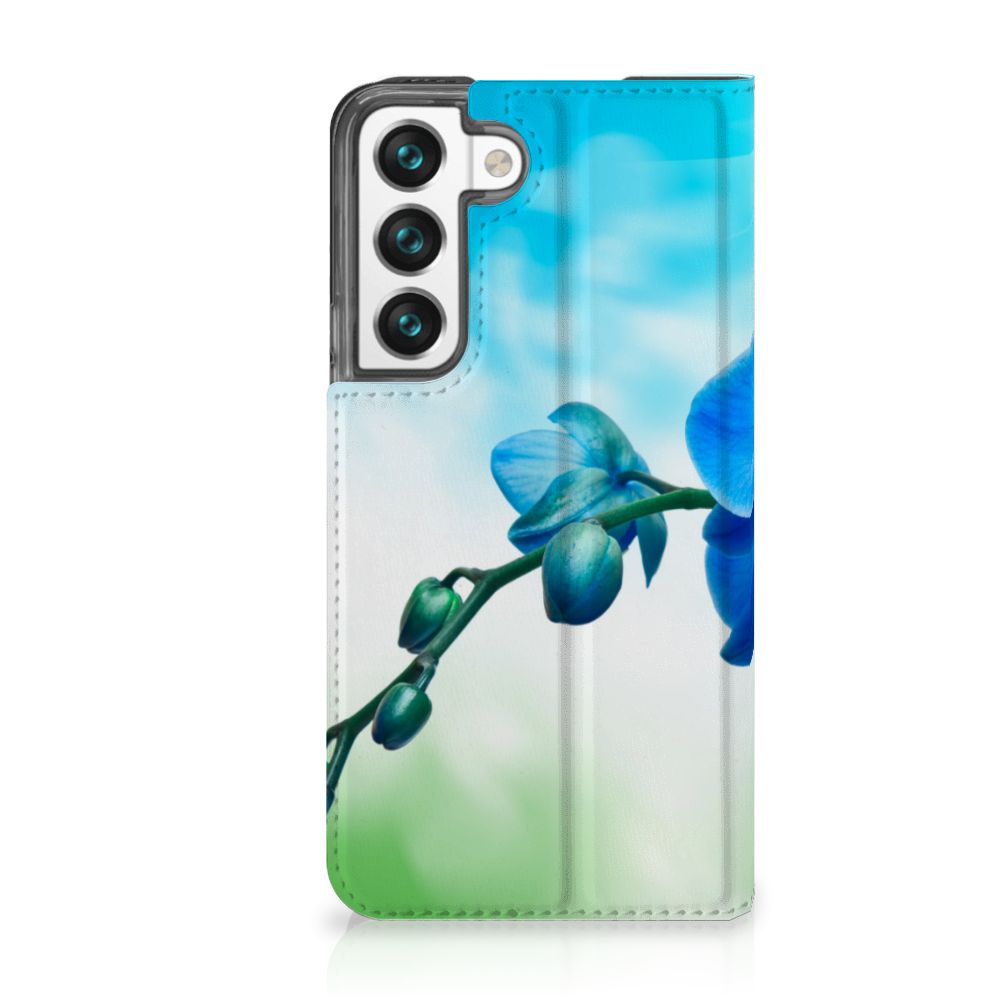 Samsung Galaxy S22 Smart Cover Orchidee Blauw - Cadeau voor je Moeder