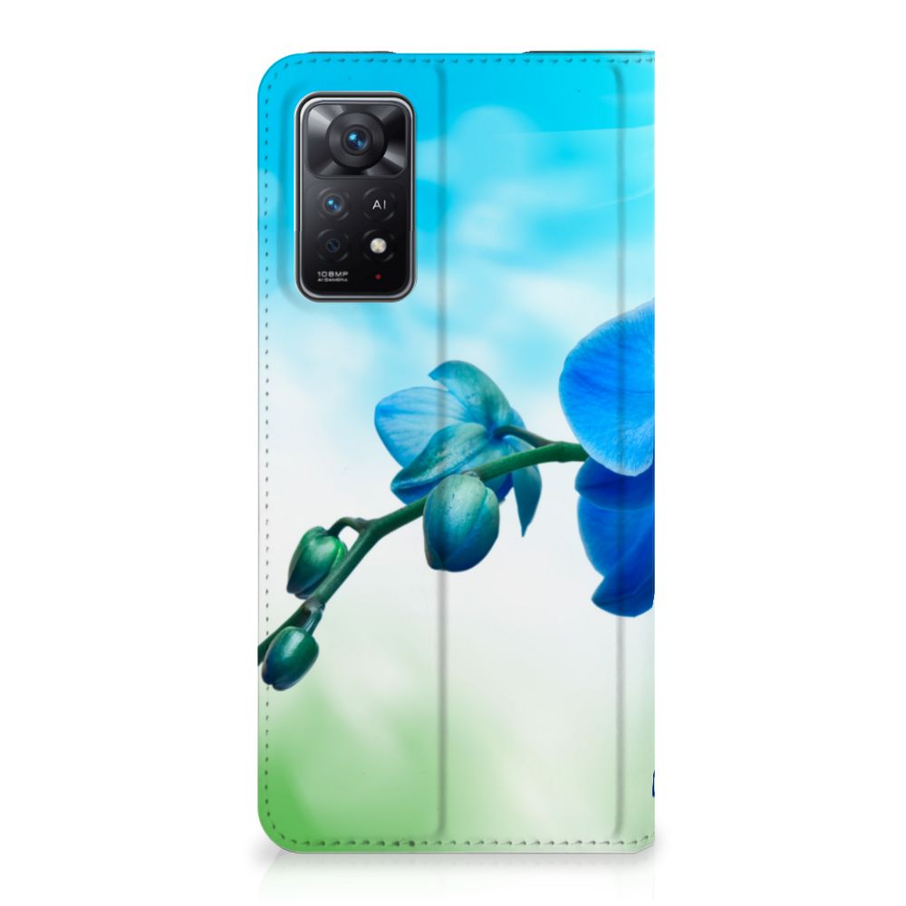 Xiaomi Redmi Note 11 Pro Smart Cover Orchidee Blauw - Cadeau voor je Moeder