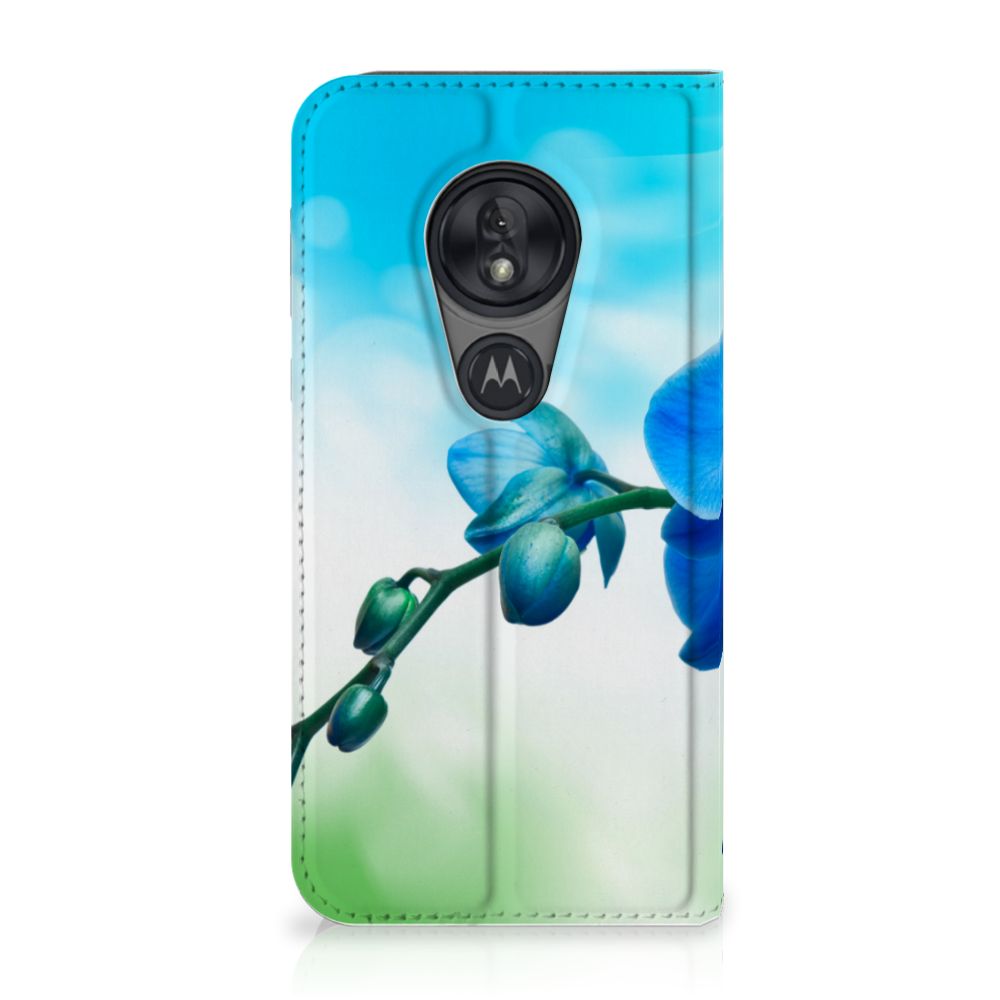 Motorola Moto G7 Play Smart Cover Orchidee Blauw - Cadeau voor je Moeder