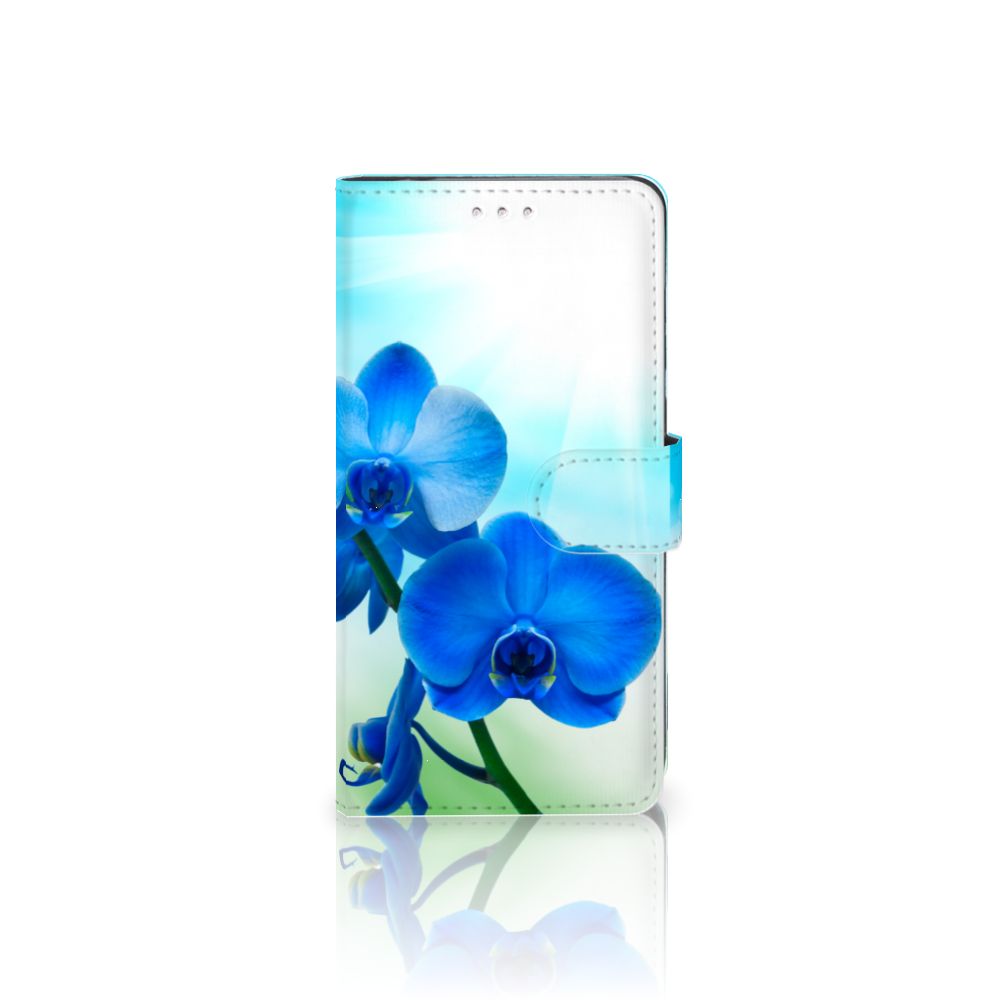 Huawei Y7 (2019) Hoesje Orchidee Blauw - Cadeau voor je Moeder