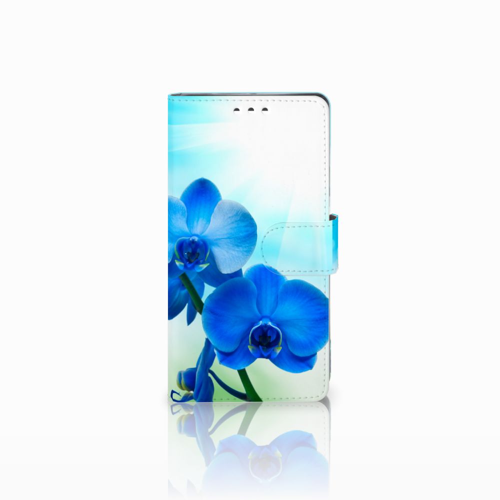 Sony Xperia XZ1 Hoesje Orchidee Blauw - Cadeau voor je Moeder