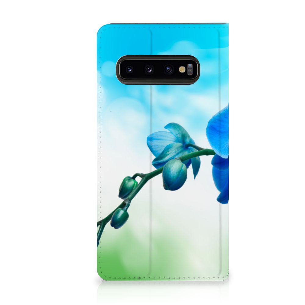 Samsung Galaxy S10 Smart Cover Orchidee Blauw - Cadeau voor je Moeder