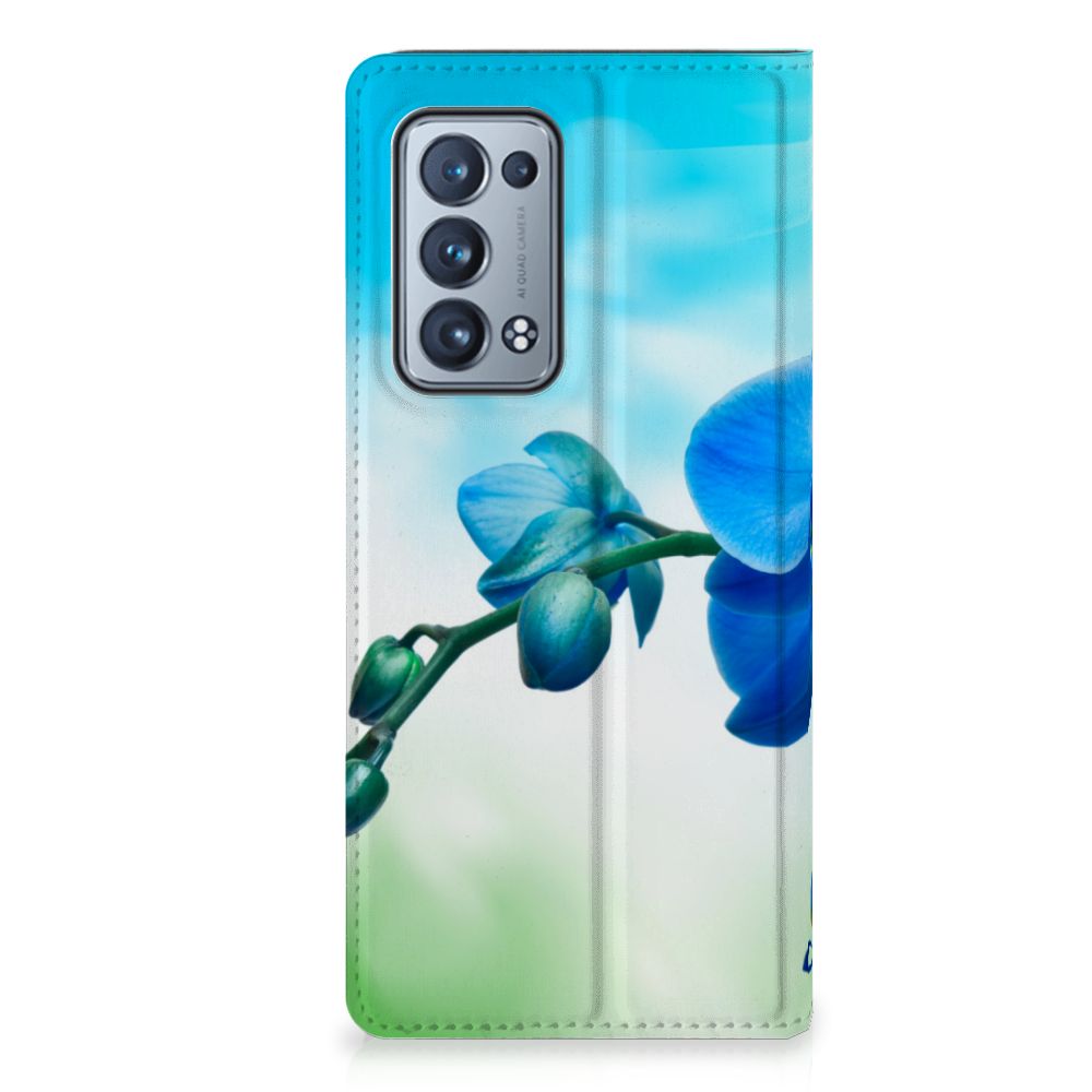 OPPO Reno 6 Pro Plus 5G Smart Cover Orchidee Blauw - Cadeau voor je Moeder
