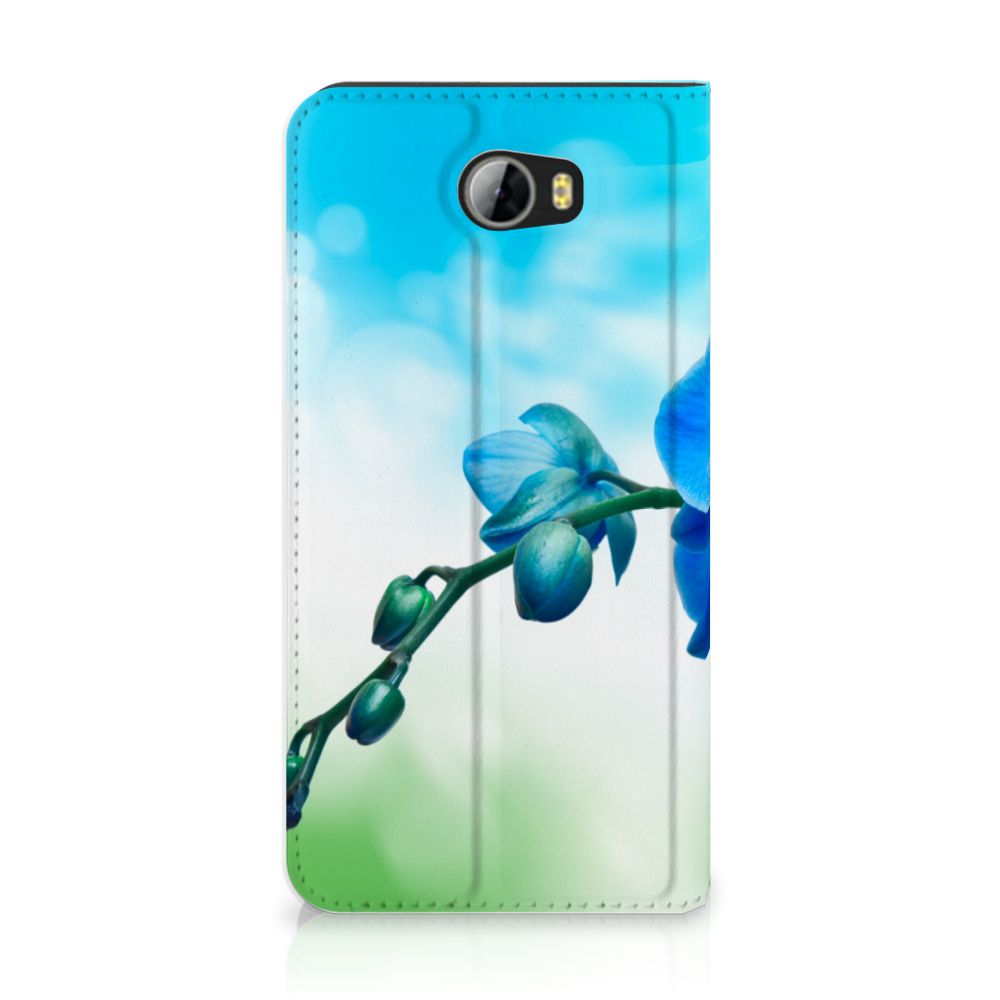 Huawei Y5 2 | Y6 Compact Smart Cover Orchidee Blauw - Cadeau voor je Moeder