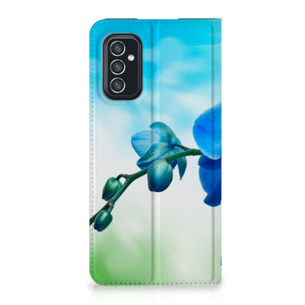 Samsung Galaxy M52 Smart Cover Orchidee Blauw - Cadeau voor je Moeder
