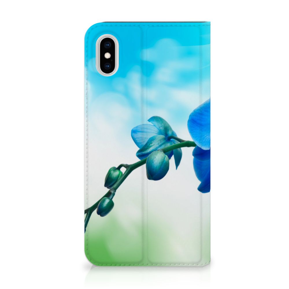Apple iPhone Xs Max Smart Cover Orchidee Blauw - Cadeau voor je Moeder