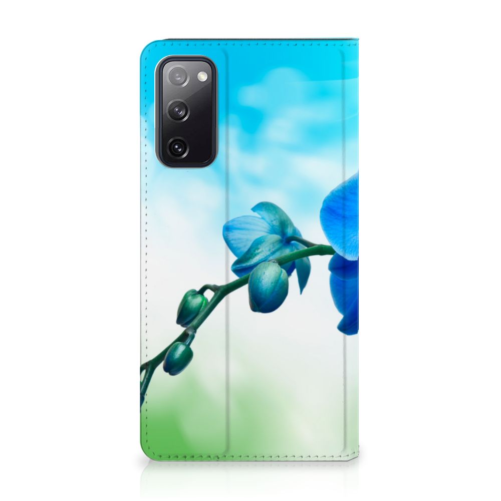 Samsung Galaxy S20 FE Smart Cover Orchidee Blauw - Cadeau voor je Moeder