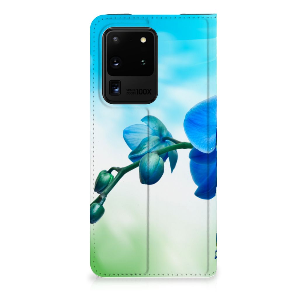 Samsung Galaxy S20 Ultra Smart Cover Orchidee Blauw - Cadeau voor je Moeder