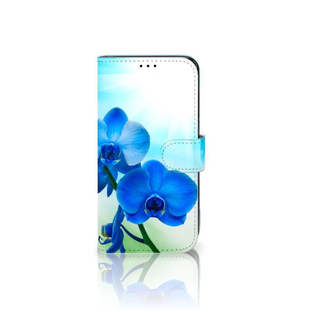 Samsung Galaxy S7 Edge Hoesje Orchidee Blauw - Cadeau voor je Moeder