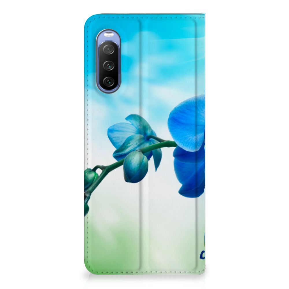 Sony Xperia 10 III Smart Cover Orchidee Blauw - Cadeau voor je Moeder