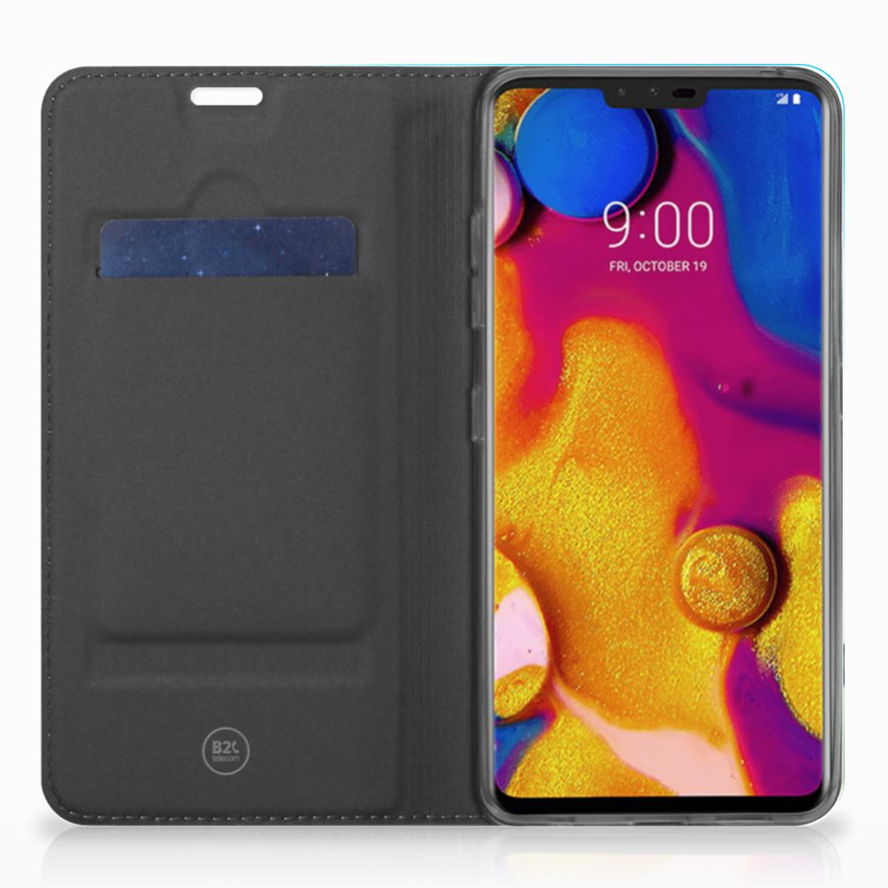 LG V40 Thinq Smart Cover Orchidee Blauw - Cadeau voor je Moeder