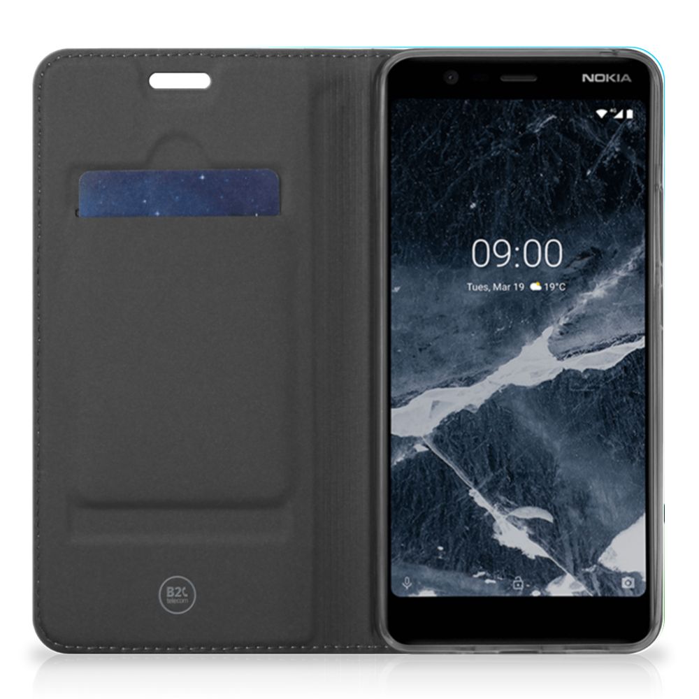 Nokia 5.1 (2018) Smart Cover Orchidee Blauw - Cadeau voor je Moeder