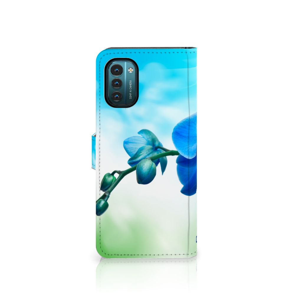Nokia G11 | G21 Hoesje Orchidee Blauw - Cadeau voor je Moeder