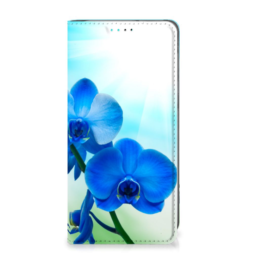 Samsung Galaxy A40 Smart Cover Orchidee Blauw - Cadeau voor je Moeder