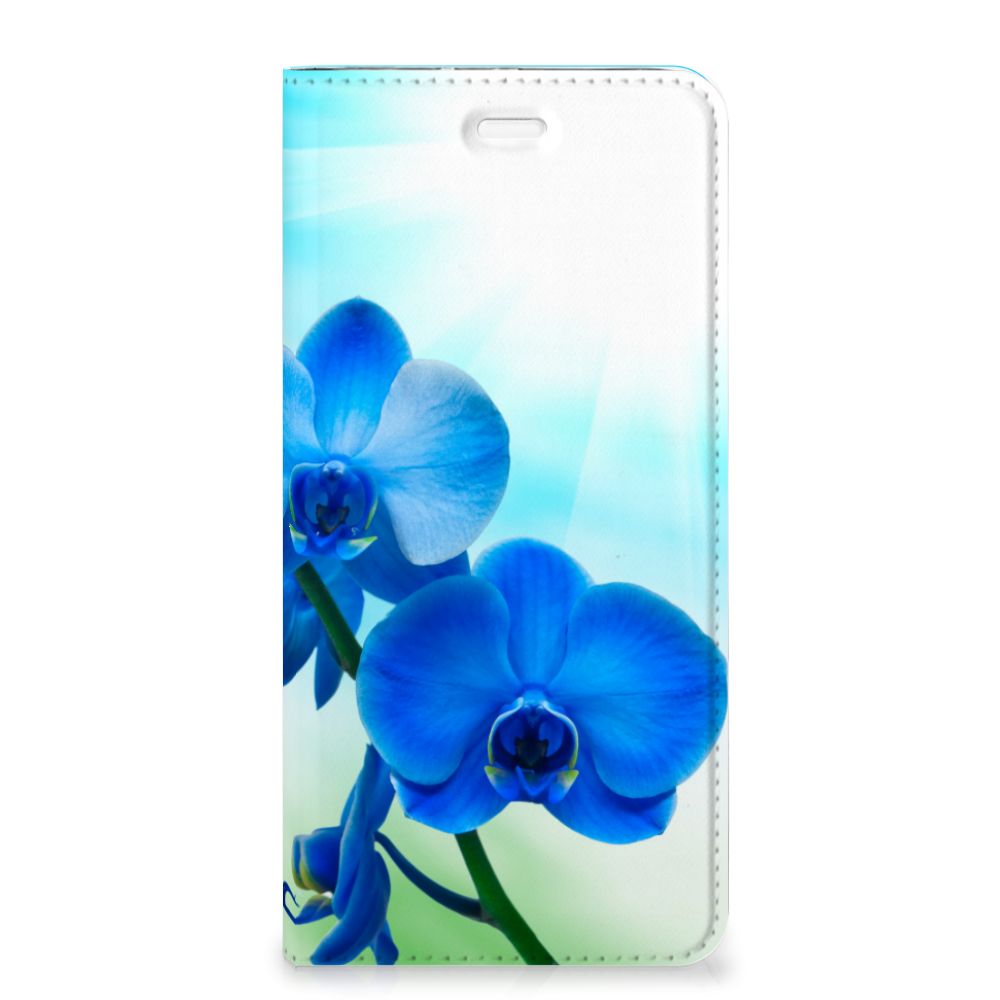 Huawei P10 Plus Smart Cover Orchidee Blauw - Cadeau voor je Moeder