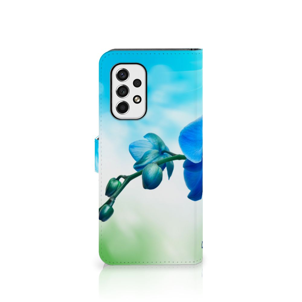 Samsung Galaxy A53 Hoesje Orchidee Blauw - Cadeau voor je Moeder