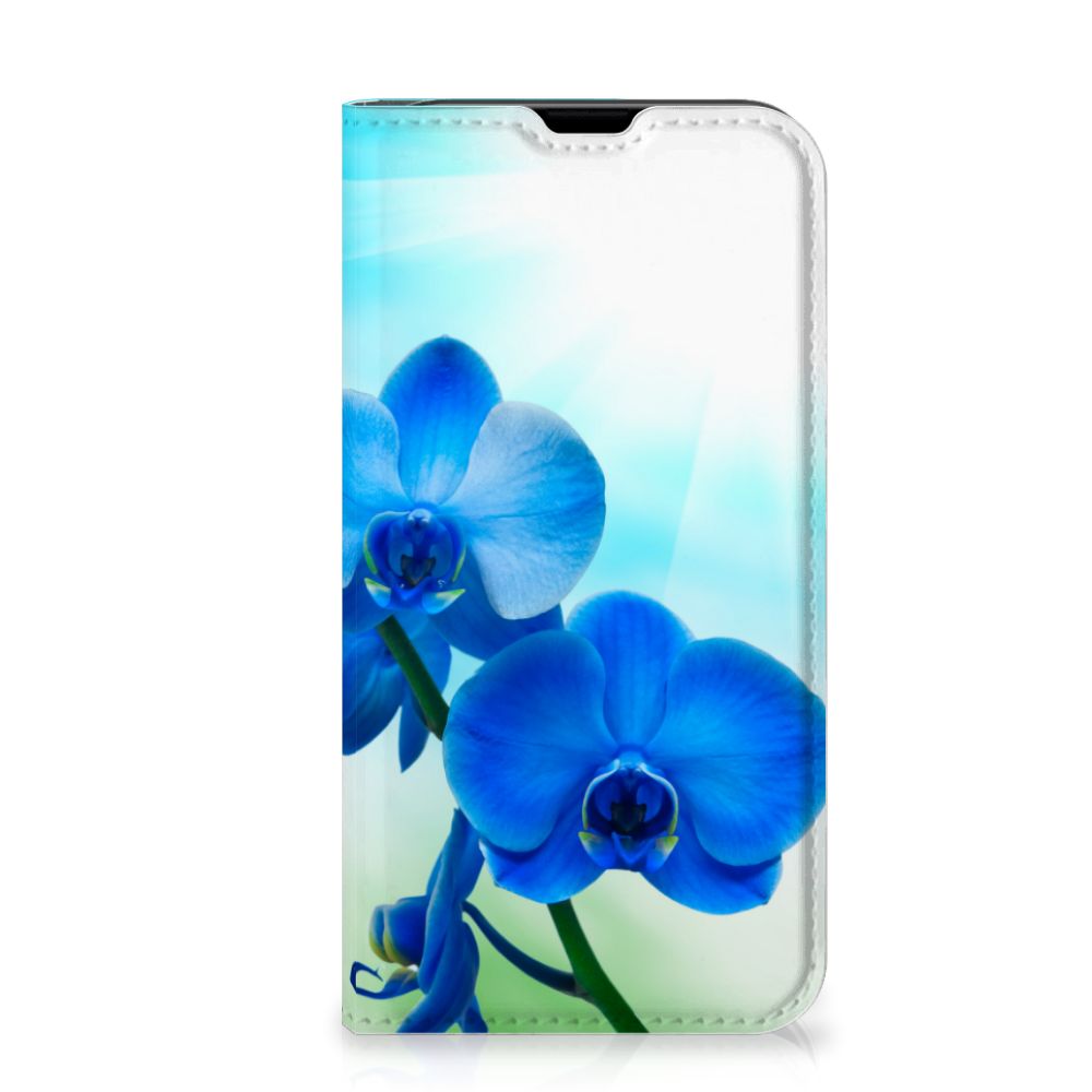 iPhone 13 Mini Smart Cover Orchidee Blauw - Cadeau voor je Moeder