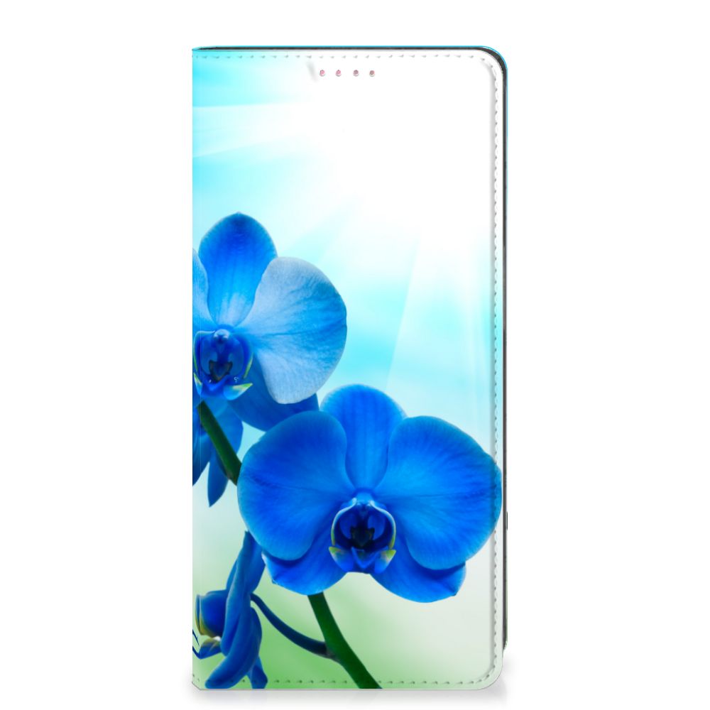 OPPO A54 5G | A74 5G | A93 5G Smart Cover Orchidee Blauw - Cadeau voor je Moeder