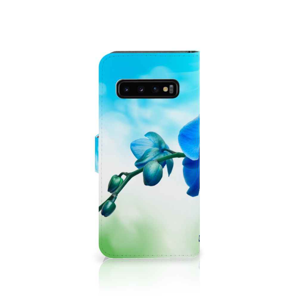 Samsung Galaxy S10 Hoesje Orchidee Blauw - Cadeau voor je Moeder