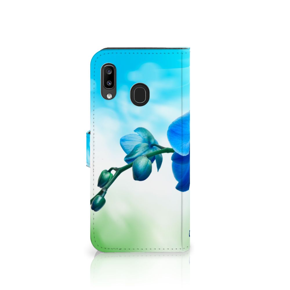 Samsung Galaxy A30 Hoesje Orchidee Blauw - Cadeau voor je Moeder