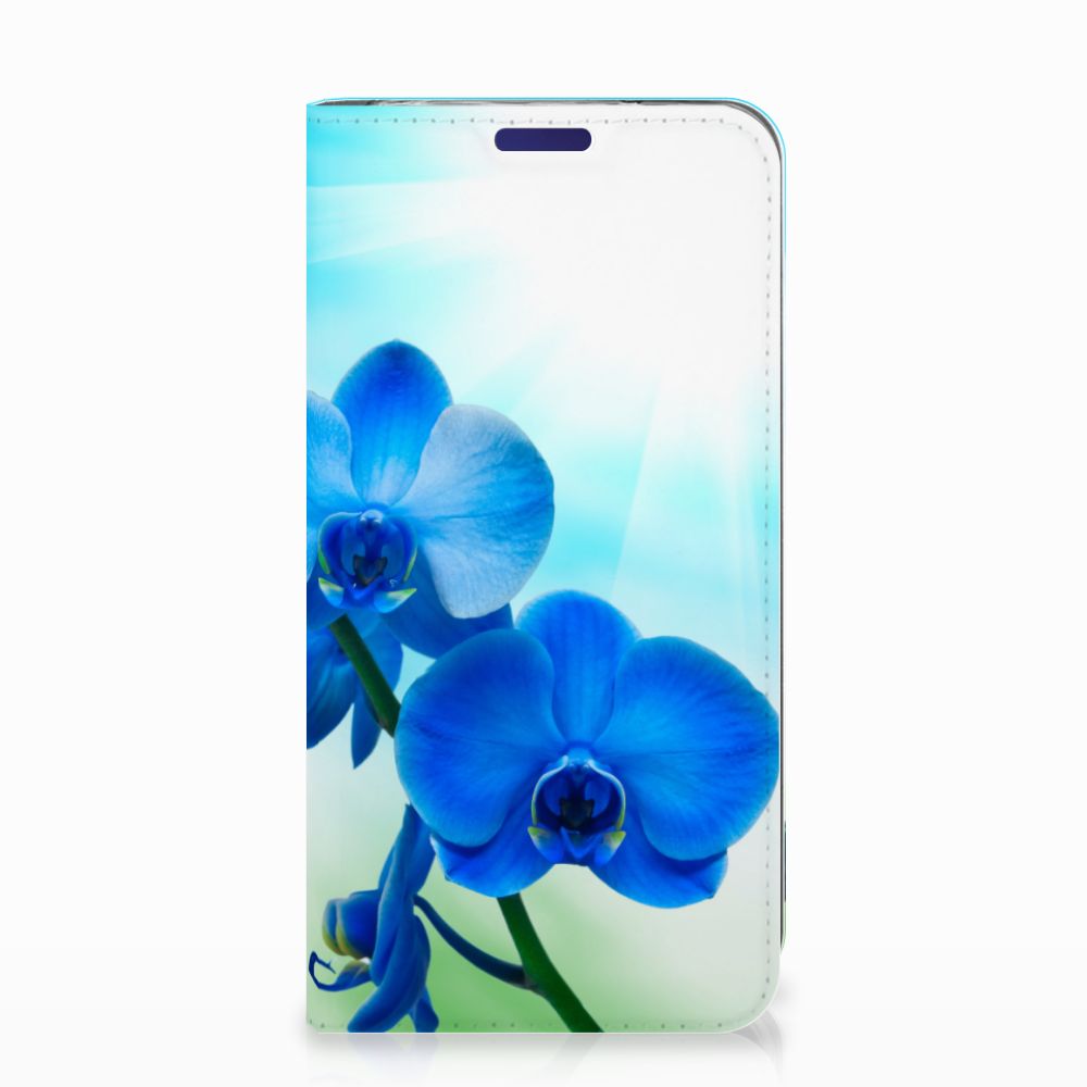Samsung Galaxy S10e Standcase Hoesje Design Orchidee Blauw