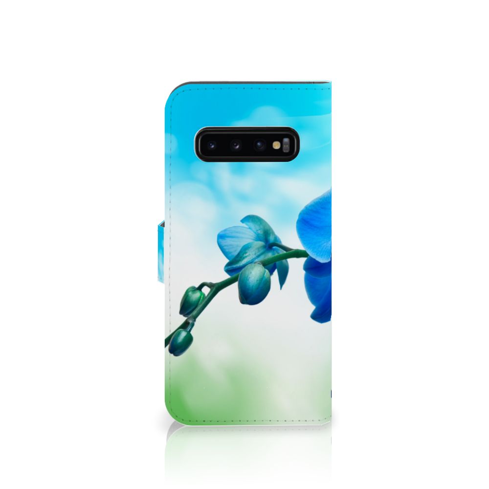 Samsung Galaxy S10 Plus Hoesje Orchidee Blauw - Cadeau voor je Moeder
