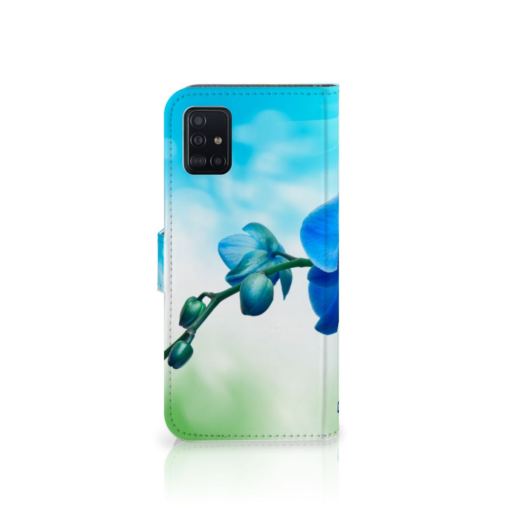 Samsung Galaxy A51 Hoesje Orchidee Blauw - Cadeau voor je Moeder