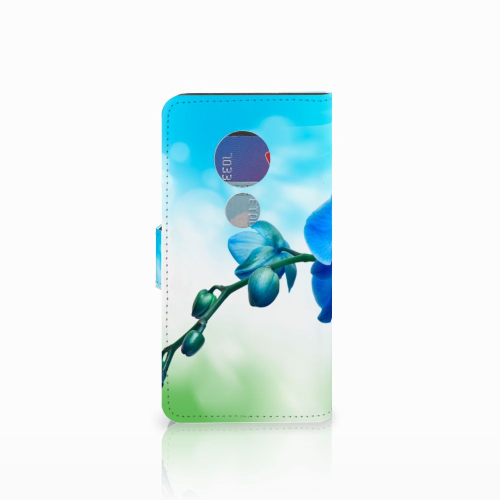 Motorola Moto G7 Play Hoesje Orchidee Blauw - Cadeau voor je Moeder