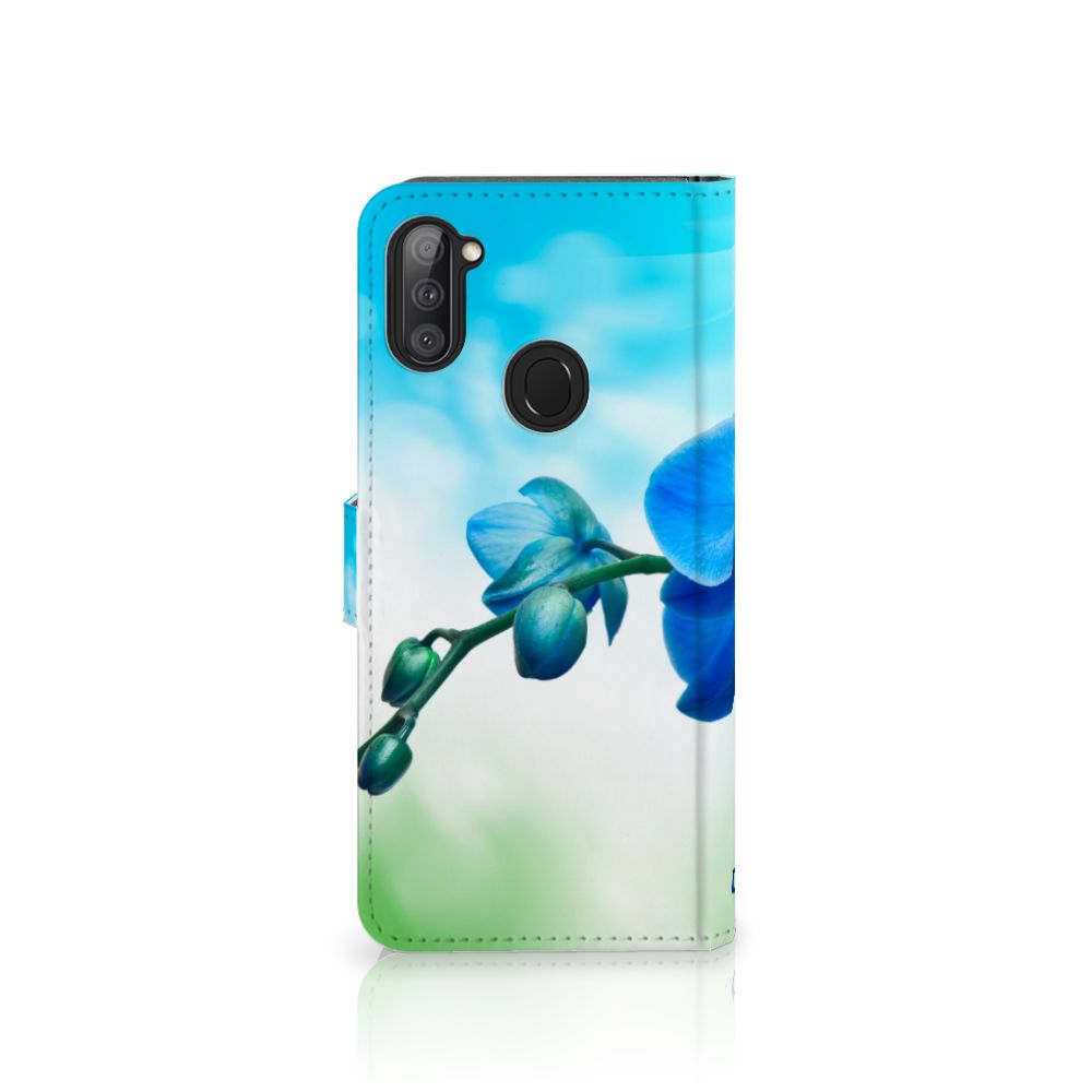 Samsung Galaxy M11 | A11 Hoesje Orchidee Blauw - Cadeau voor je Moeder