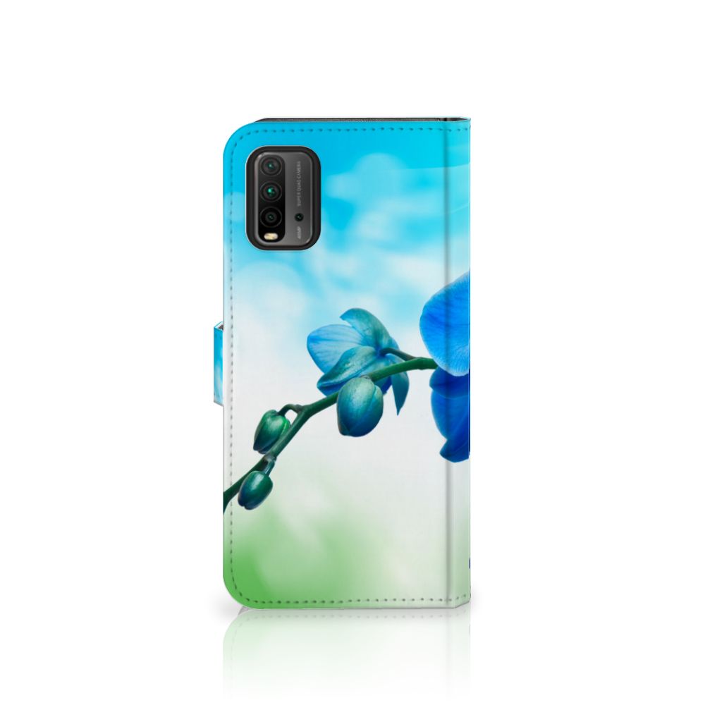 Xiaomi Redmi 9T | Poco M3 Hoesje Orchidee Blauw - Cadeau voor je Moeder