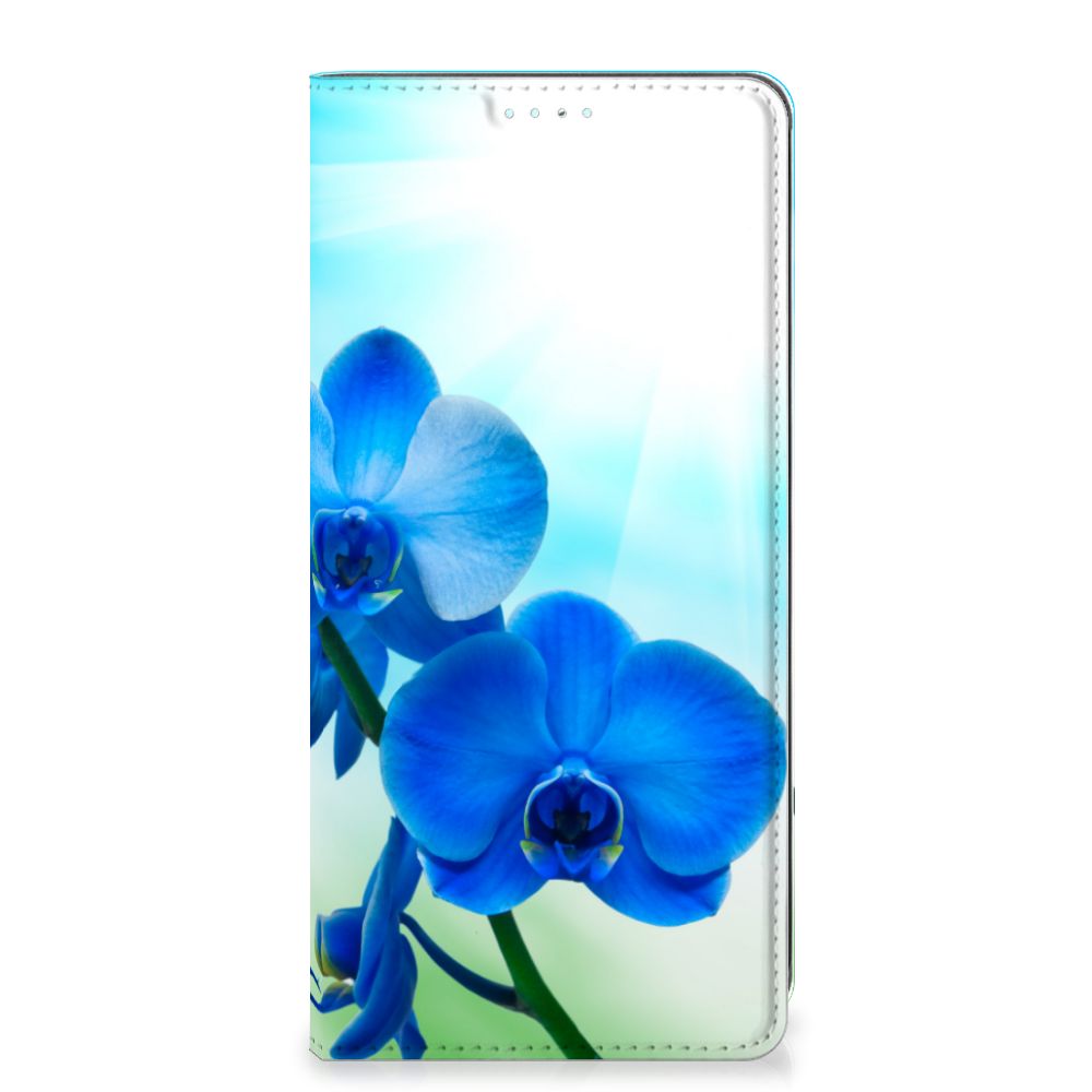 Samsung Galaxy A71 Smart Cover Orchidee Blauw - Cadeau voor je Moeder