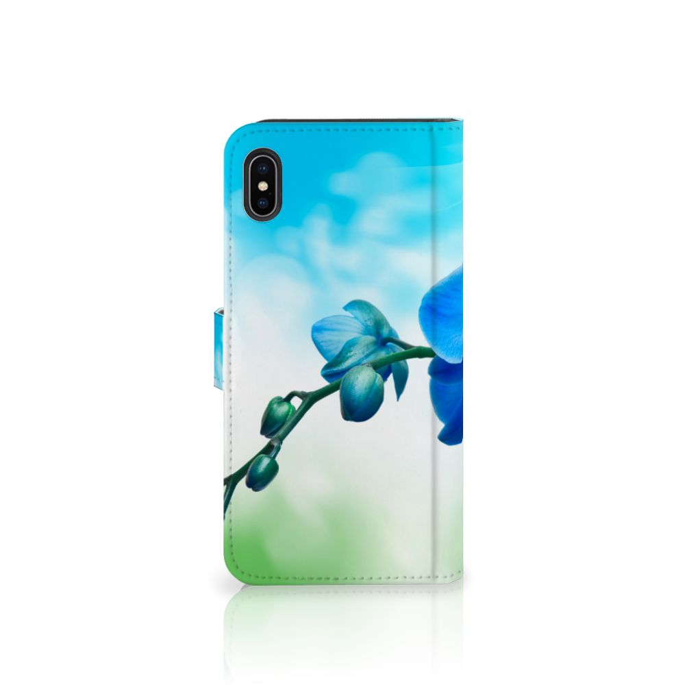 Apple iPhone Xs Max Hoesje Orchidee Blauw - Cadeau voor je Moeder
