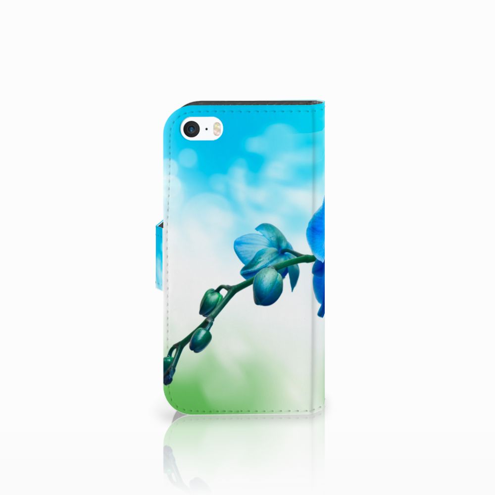 Apple iPhone 5 | 5s | SE Hoesje Orchidee Blauw - Cadeau voor je Moeder
