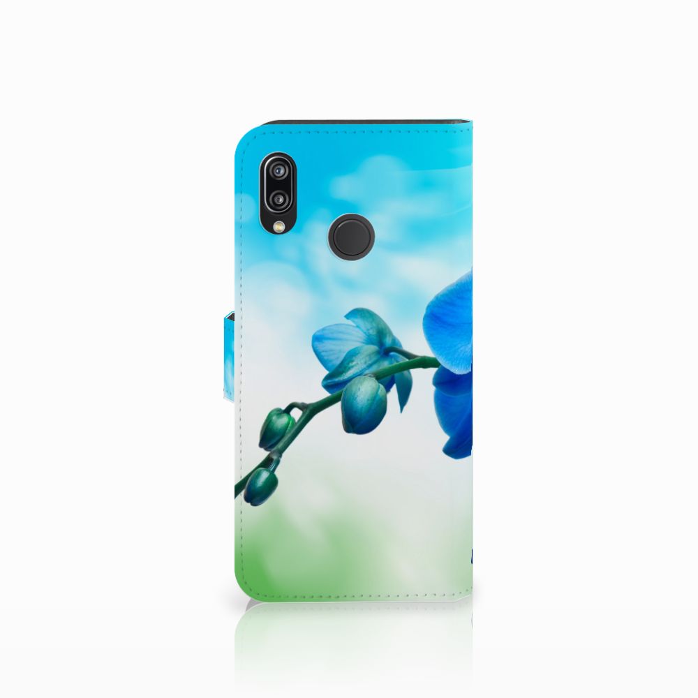 Huawei P20 Lite Hoesje Orchidee Blauw - Cadeau voor je Moeder