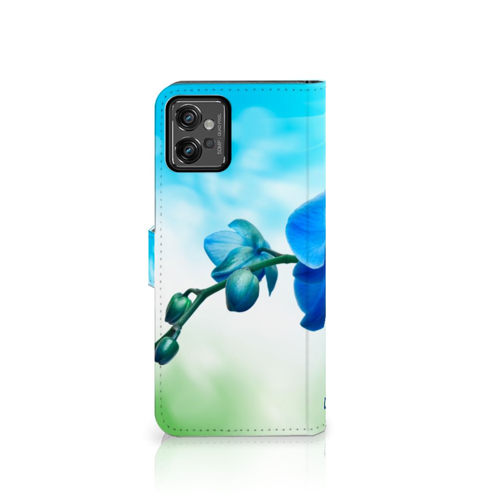 Motorola Moto G32 Hoesje Orchidee Blauw - Cadeau voor je Moeder