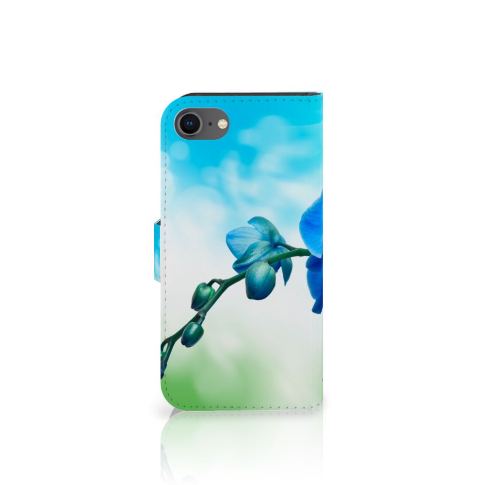 iPhone 7 | 8 | SE (2020) | SE (2022) Hoesje Orchidee Blauw - Cadeau voor je Moeder