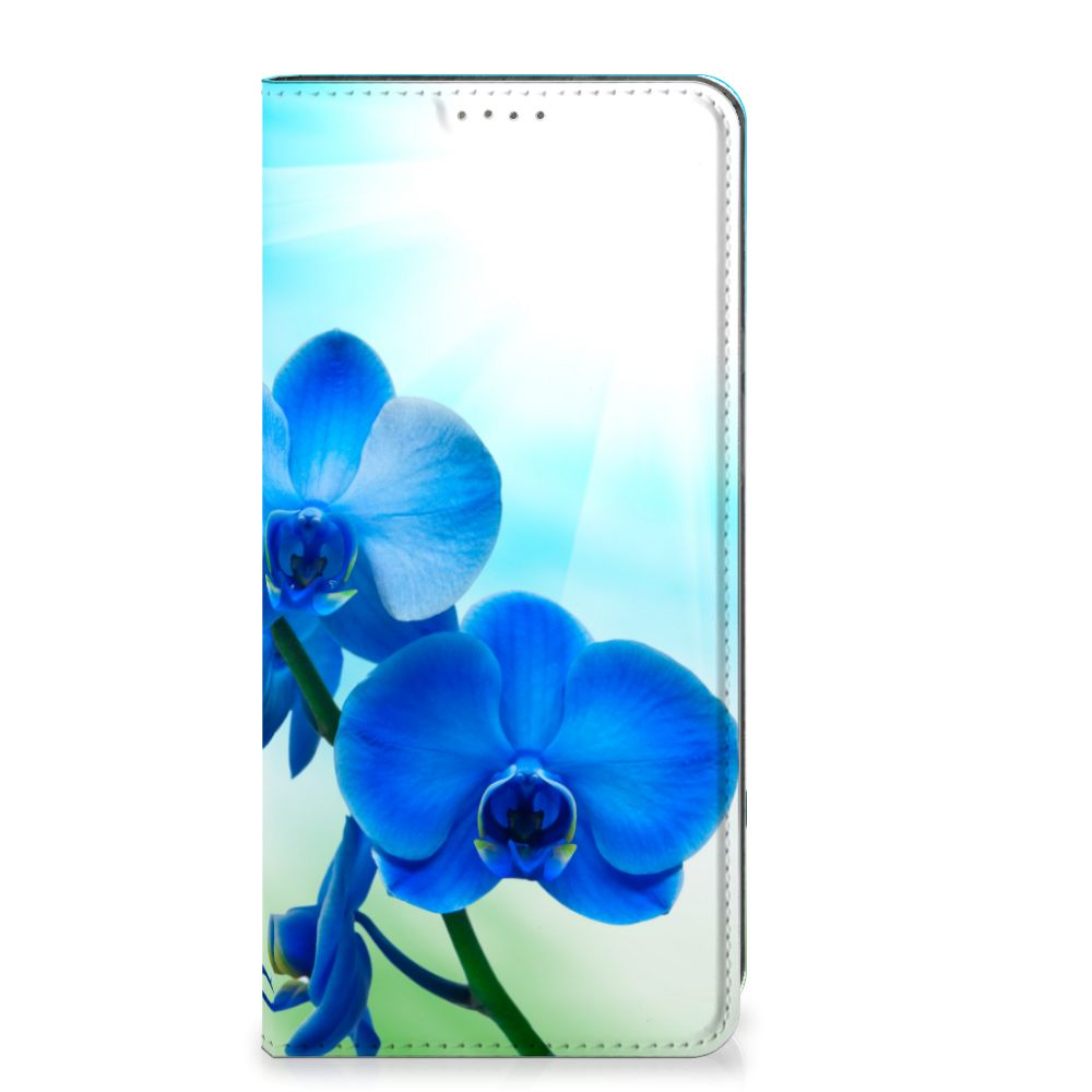 Google Pixel 7 Pro Smart Cover Orchidee Blauw - Cadeau voor je Moeder