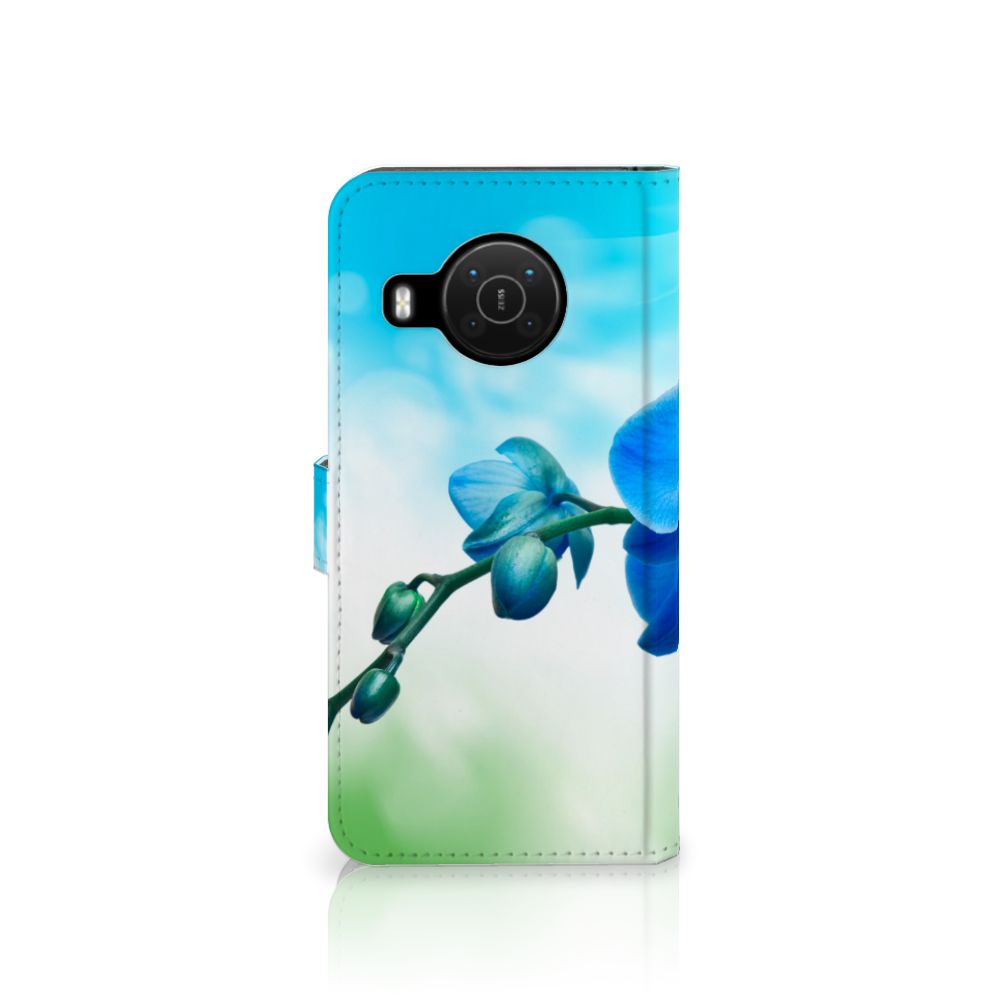 Nokia X10 | Nokia X20 Hoesje Orchidee Blauw - Cadeau voor je Moeder