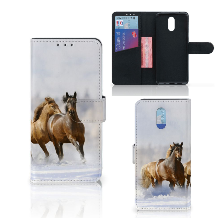 Nokia 2.3 Telefoonhoesje met Pasjes Paarden