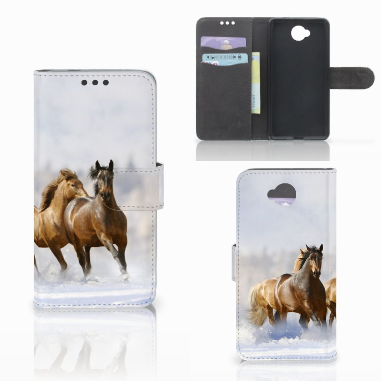 Microsoft Lumia 650 Telefoonhoesje met Pasjes Paarden