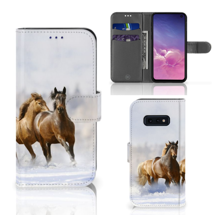 Samsung Galaxy S10e Uniek Boekhoesje Paarden