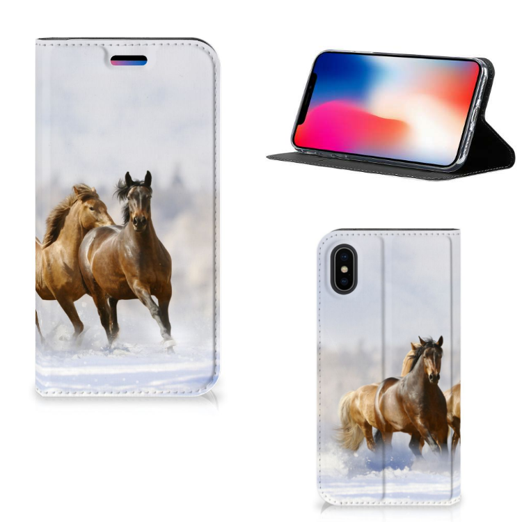 Apple iPhone X | Xs Uniek Standcase Hoesje Paarden