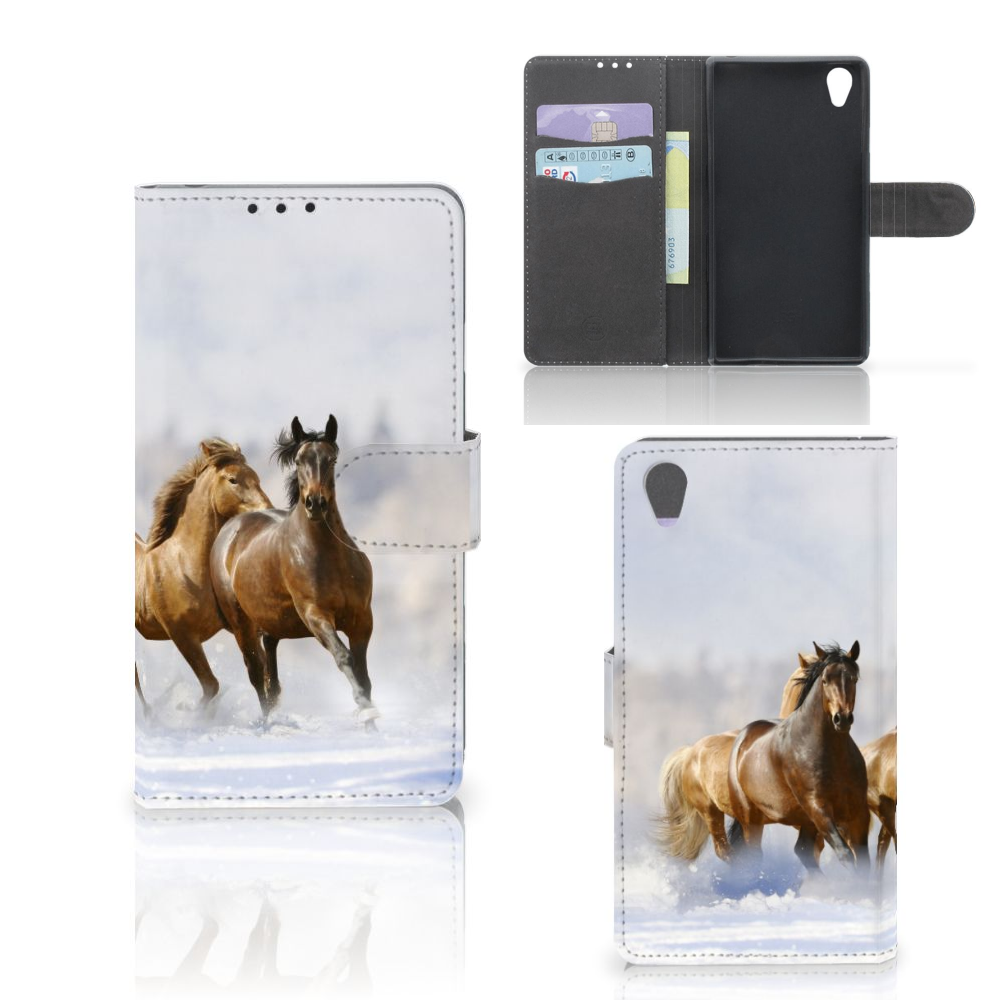 Sony Xperia Z1 Telefoonhoesje met Pasjes Paarden