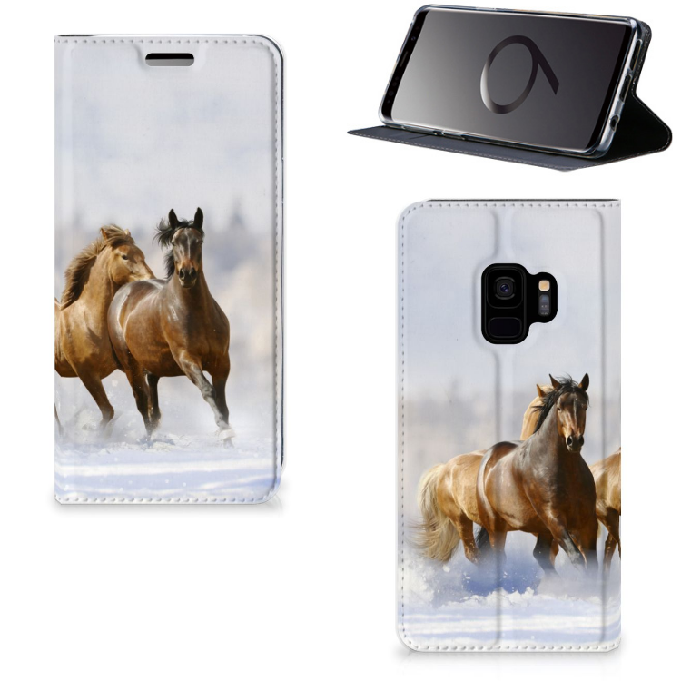 Samsung Galaxy S9 Uniek Standcase Hoesje Paarden