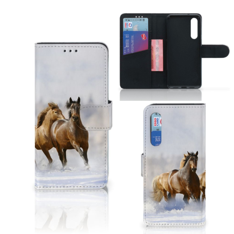 Xiaomi Mi 9 SE Telefoonhoesje met Pasjes Paarden