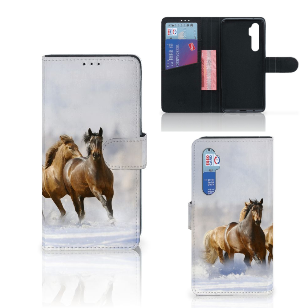 Xiaomi Mi Note 10 Lite Telefoonhoesje met Pasjes Paarden