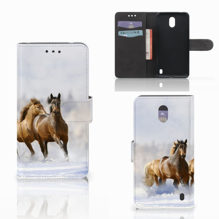 Nokia 2 Uniek Boekhoesje Paarden