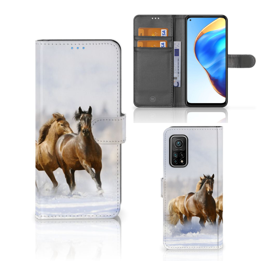 Xiaomi Mi 10T Pro | Mi 10T Telefoonhoesje met Pasjes Paarden