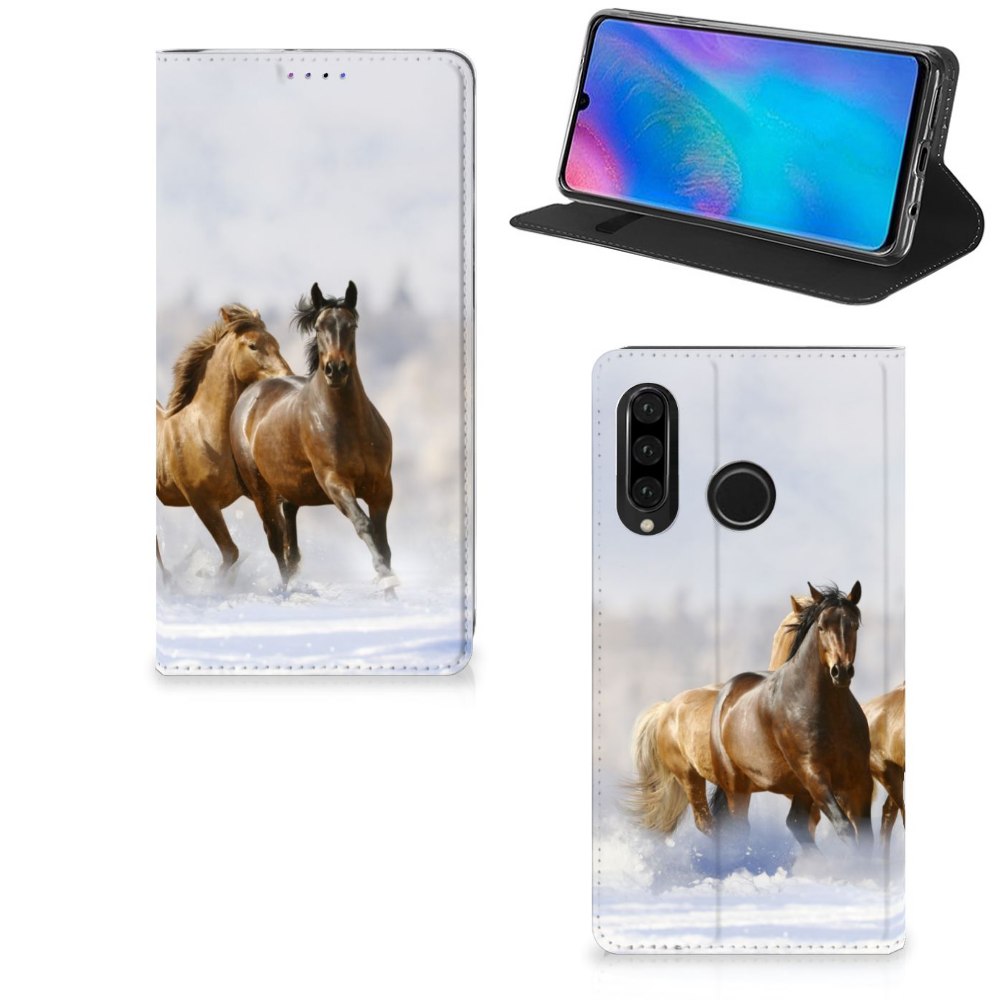 Huawei P30 Lite New Edition Hoesje maken Paarden