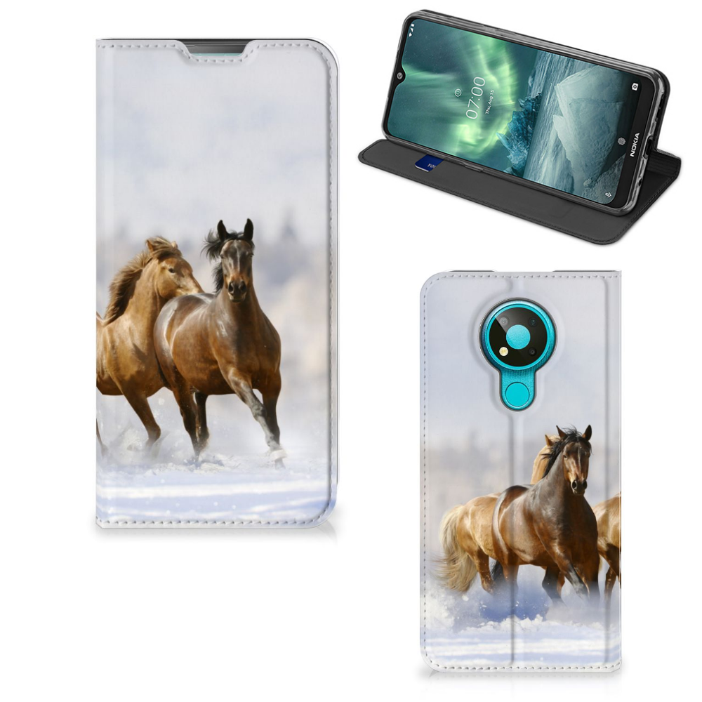 Nokia 3.4 Hoesje maken Paarden